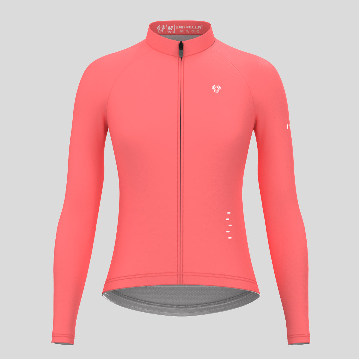 Women's Minimal Solid LS Cycling Jersey - Guava