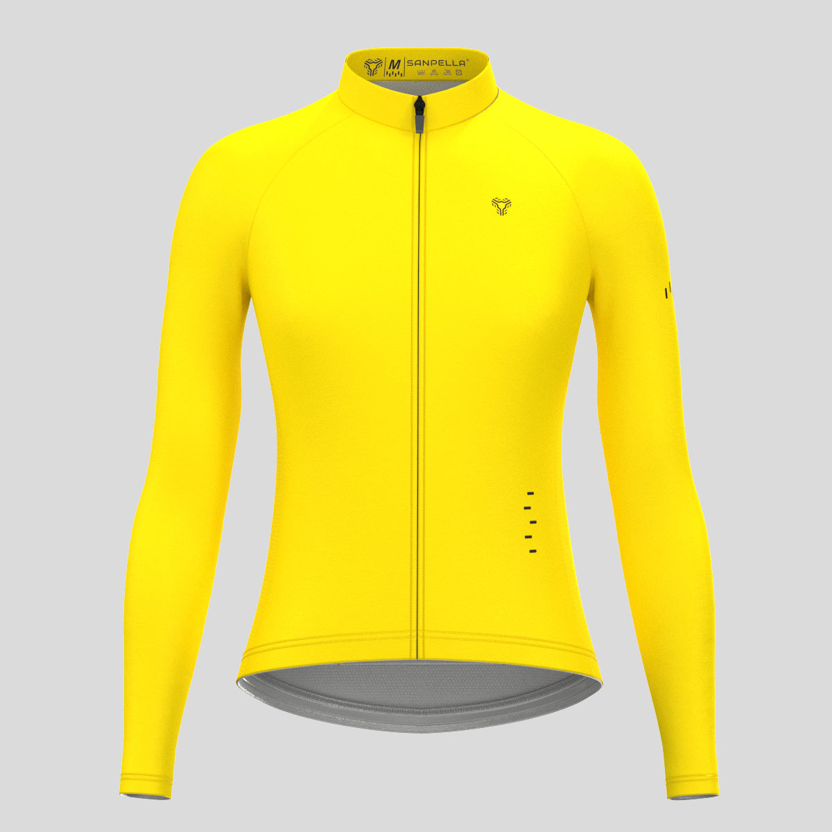 Women's Minimal Solid LS Cycling Jersey - Maize