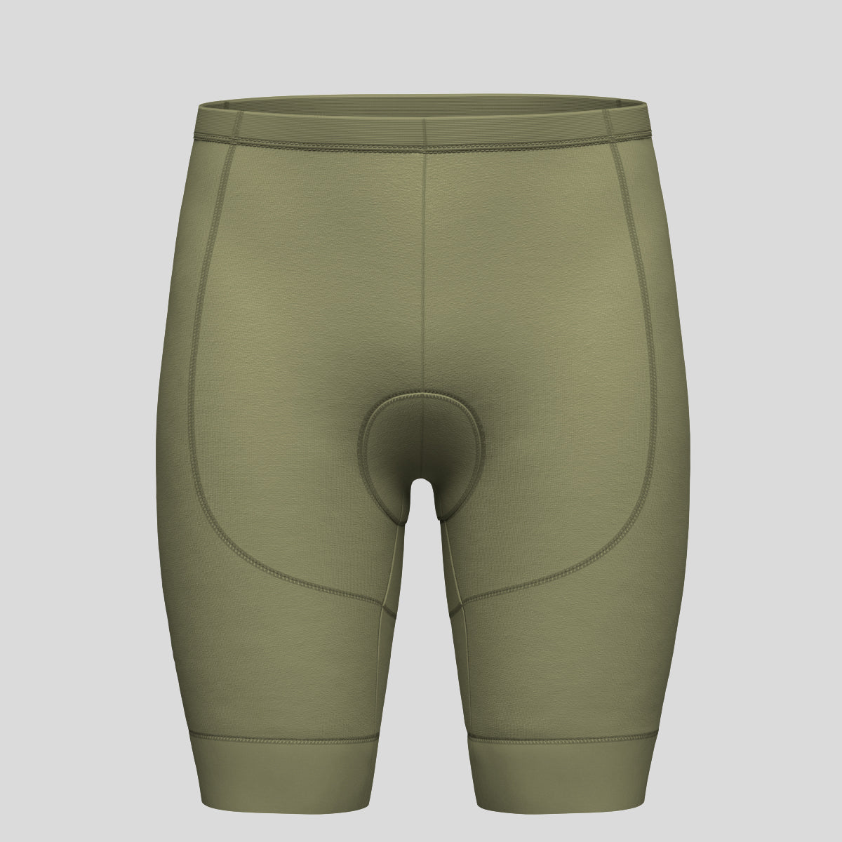 Minimal Solid Men's Cycling Shorts - Olive