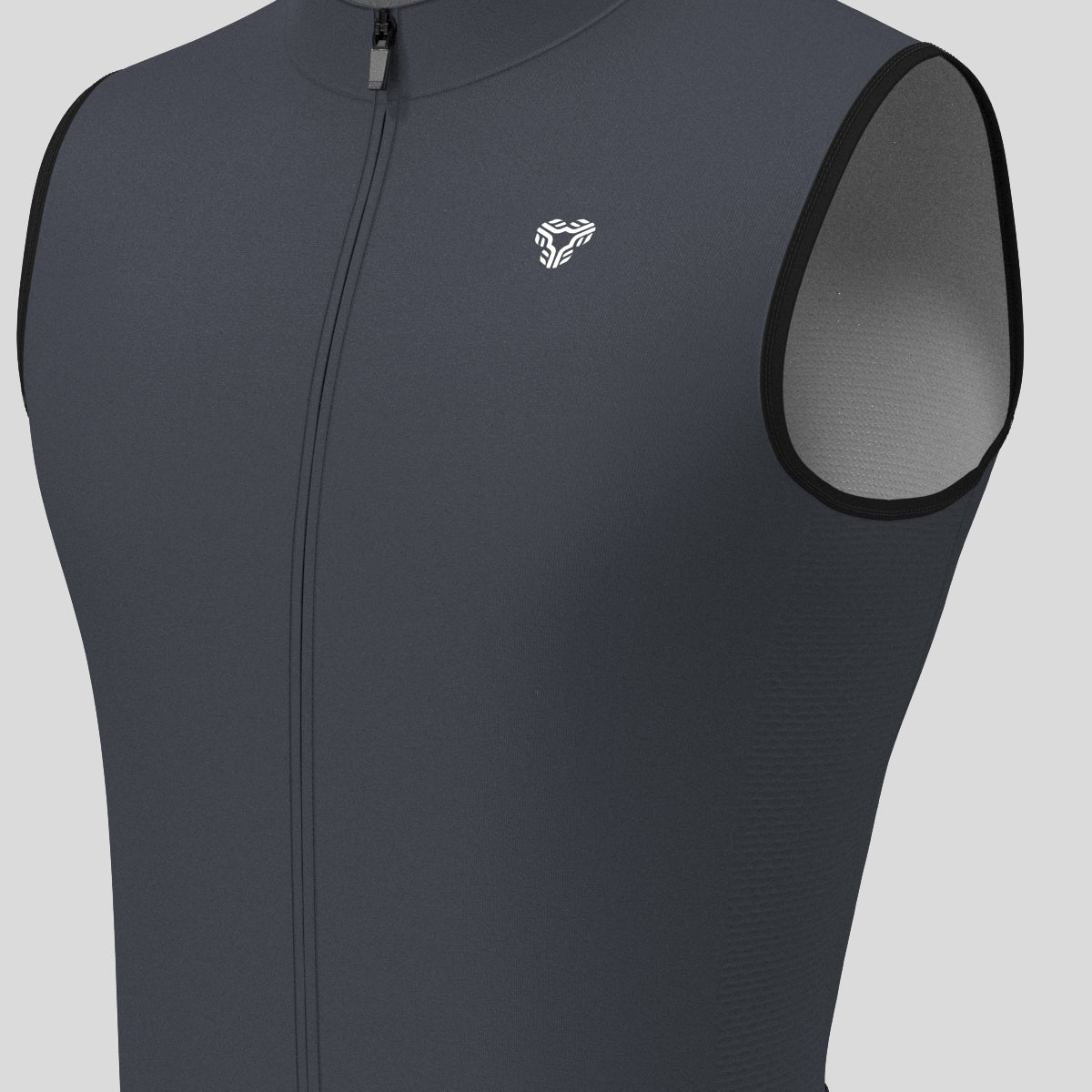 Men's Minimal Solid Sleeveless Cycling Jersey - Graphite