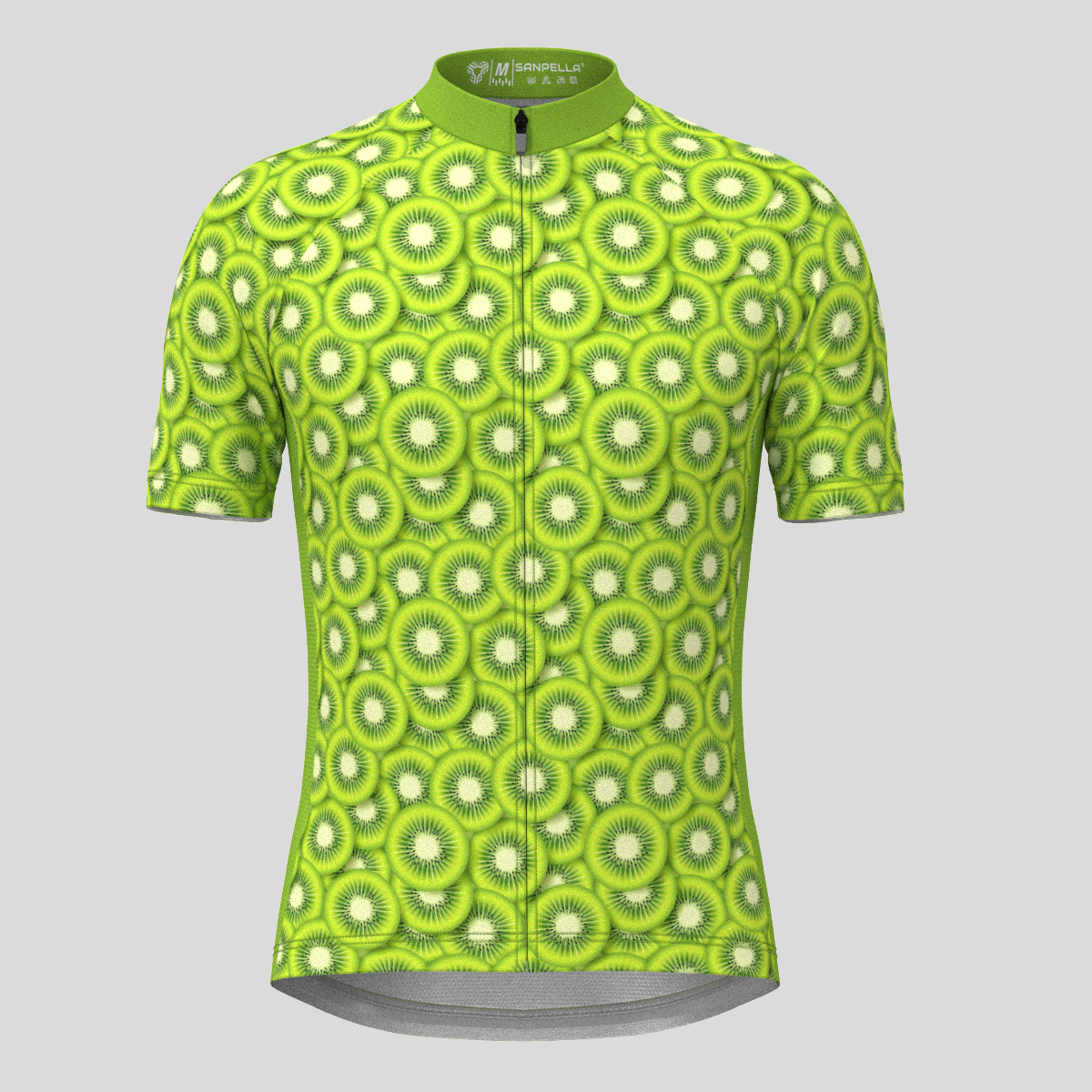 Sliced Kiwi Print Men's Cycling Jersey