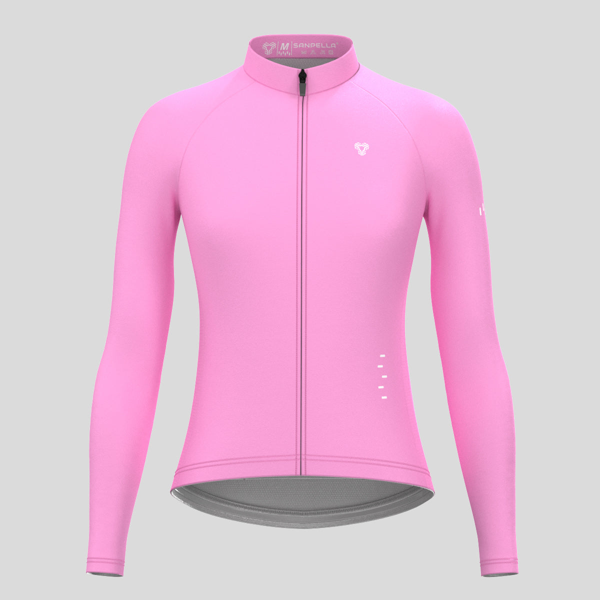 Women's Minimal Solid LS Cycling Jersey - Neo Pink