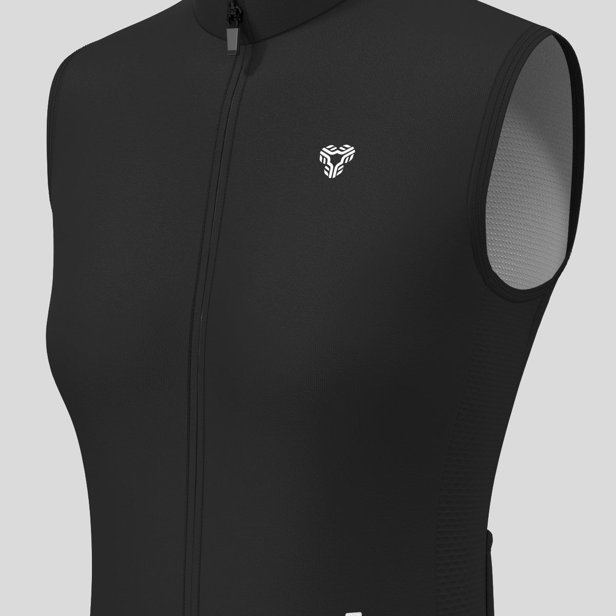 Women's Minimal Solid Sleeveless Cycling Jersey - Black