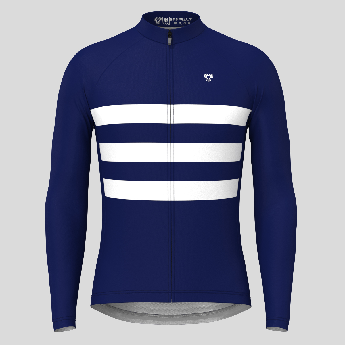 Men's Classic Stripes LS Cycling Jersey - Ink
