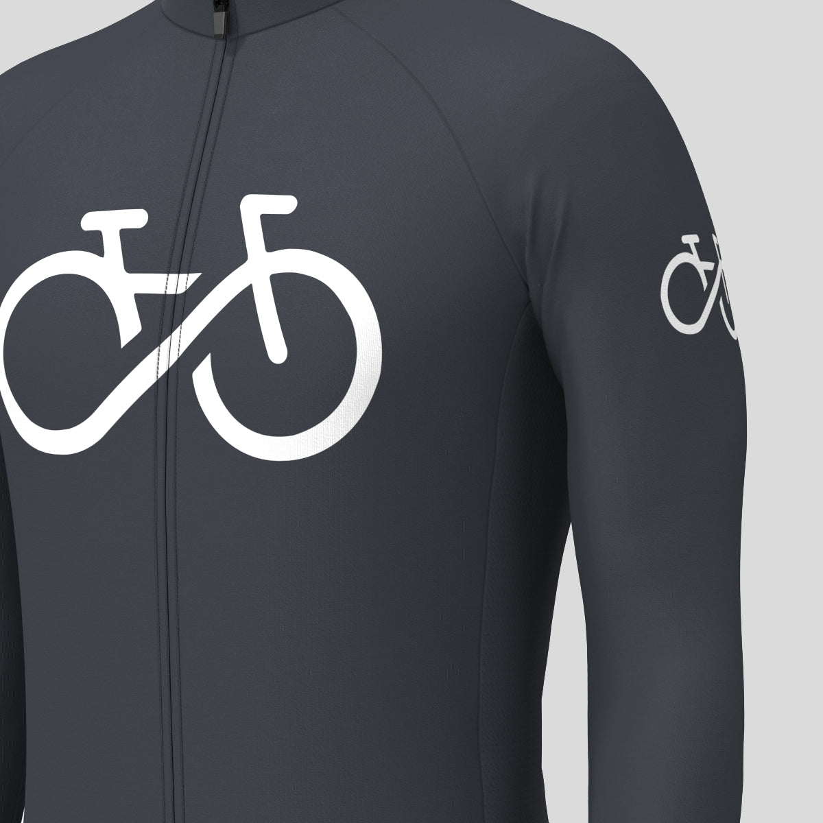 Bike Forever Men's LS Cycling Jersey - Graphite