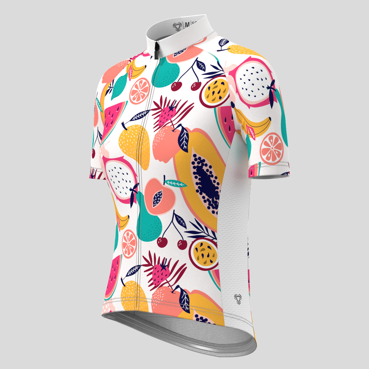 Fresh Tropical Fruit Print Women's Cycling Jersey