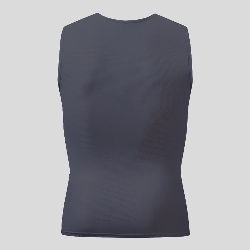 Men's Mesh Sleeveless Cycling Base Layer - Gray