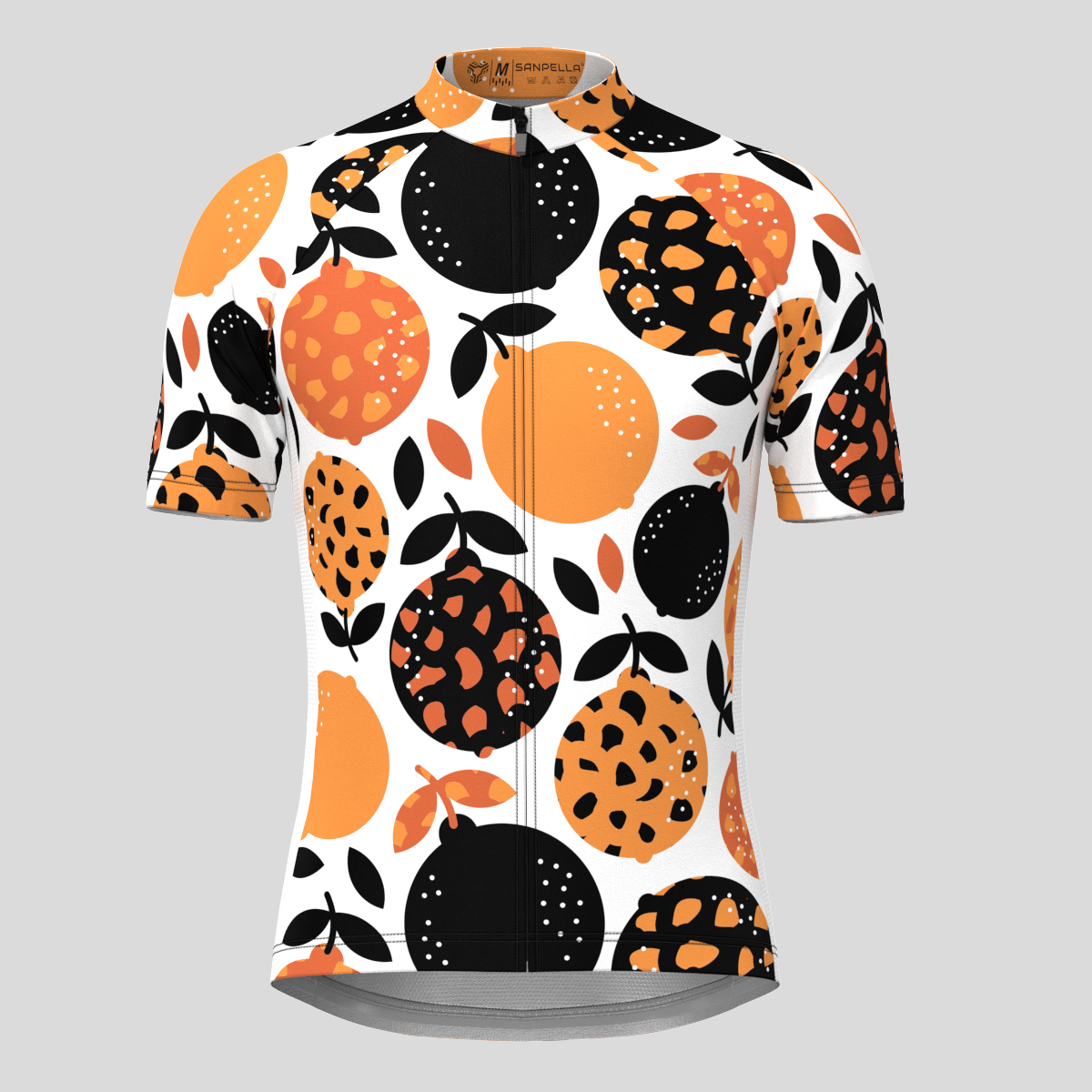 Hand Drawn Orange textures Men's Cycling Jersey - Orange