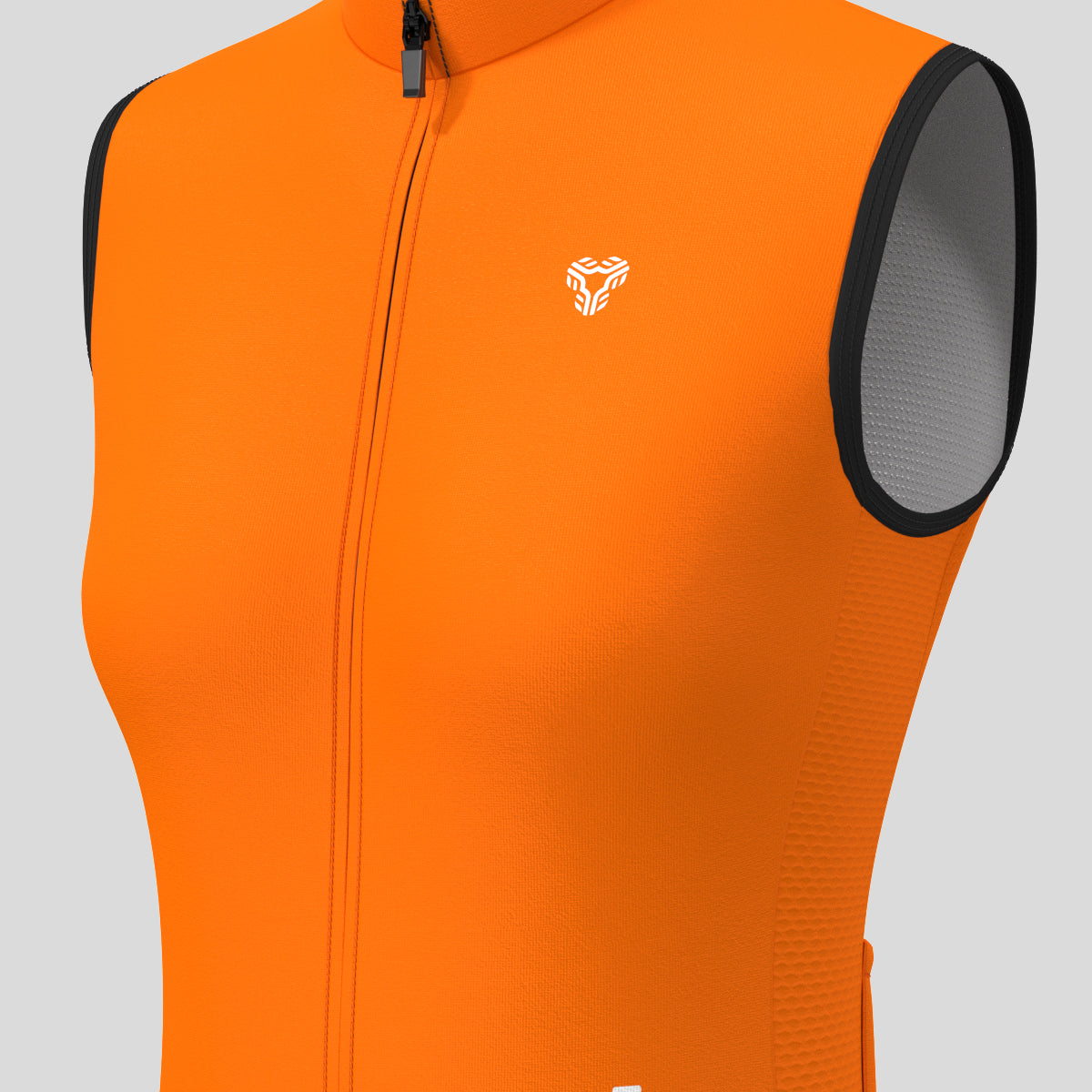 Women's Minimal Solid Sleeveless Cycling Jersey - Orange