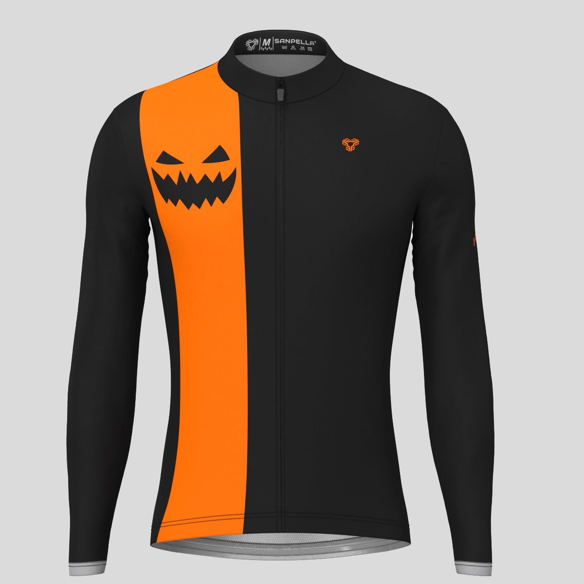 Halloween Pumpkin Men's LS Cycling Jersey
