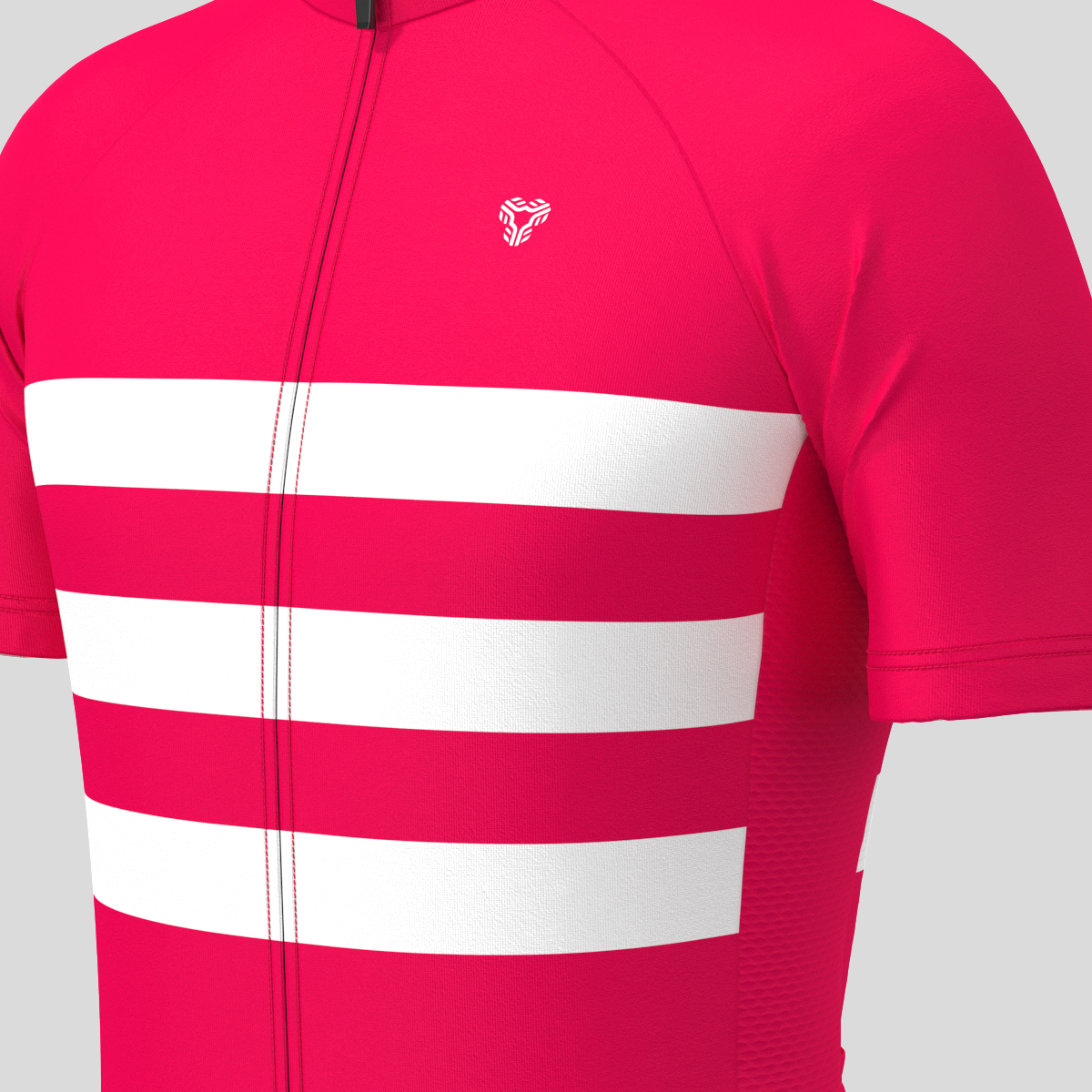 Men's Classic Stripes Cycling Jersey - Jester Red