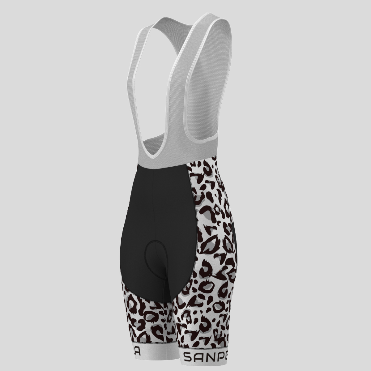 Leopard Print Women's Cycling Kit - Black/White