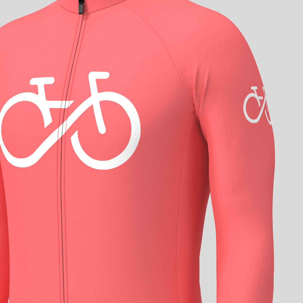 Bike Forever Men's LS Cycling Jersey - Guava