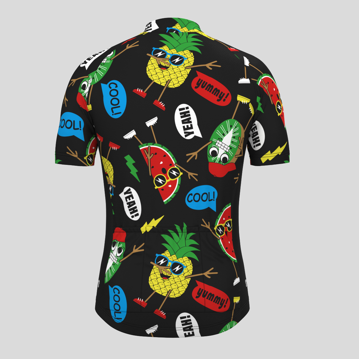 Cartoon Funny Fruits Dance Men's Cycling Jersey