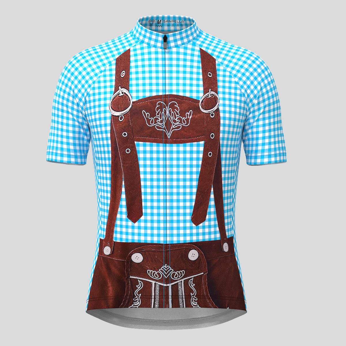 Men's Oktoberfest Costume Cycling Jersey - Blue