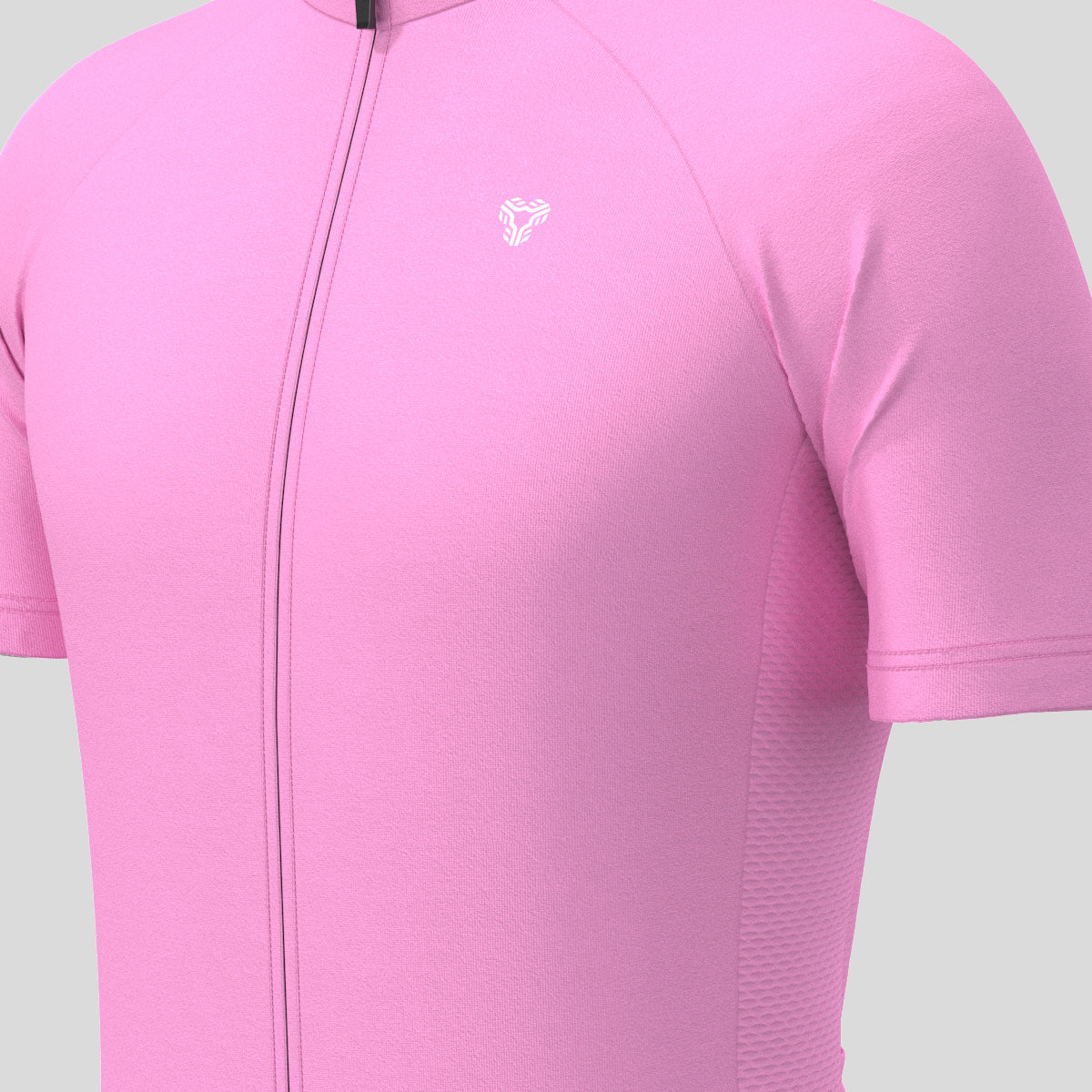 Men's Minimal Solid Cycling Jersey -Neo Pink