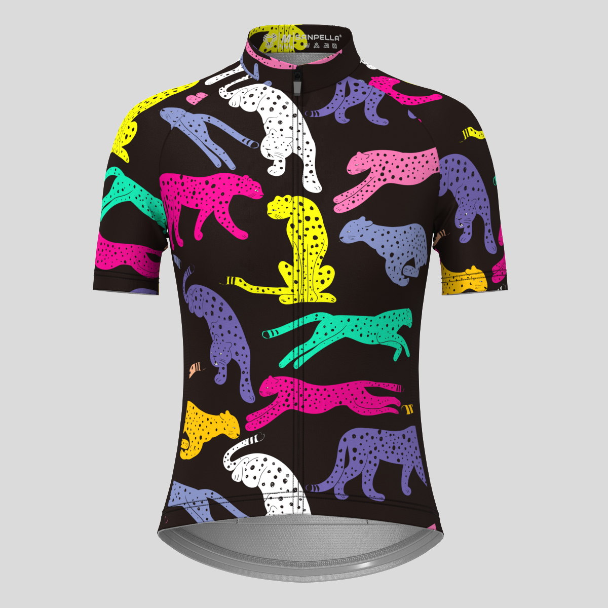 Multicolor Leopard Print Women's Cycling Jersey