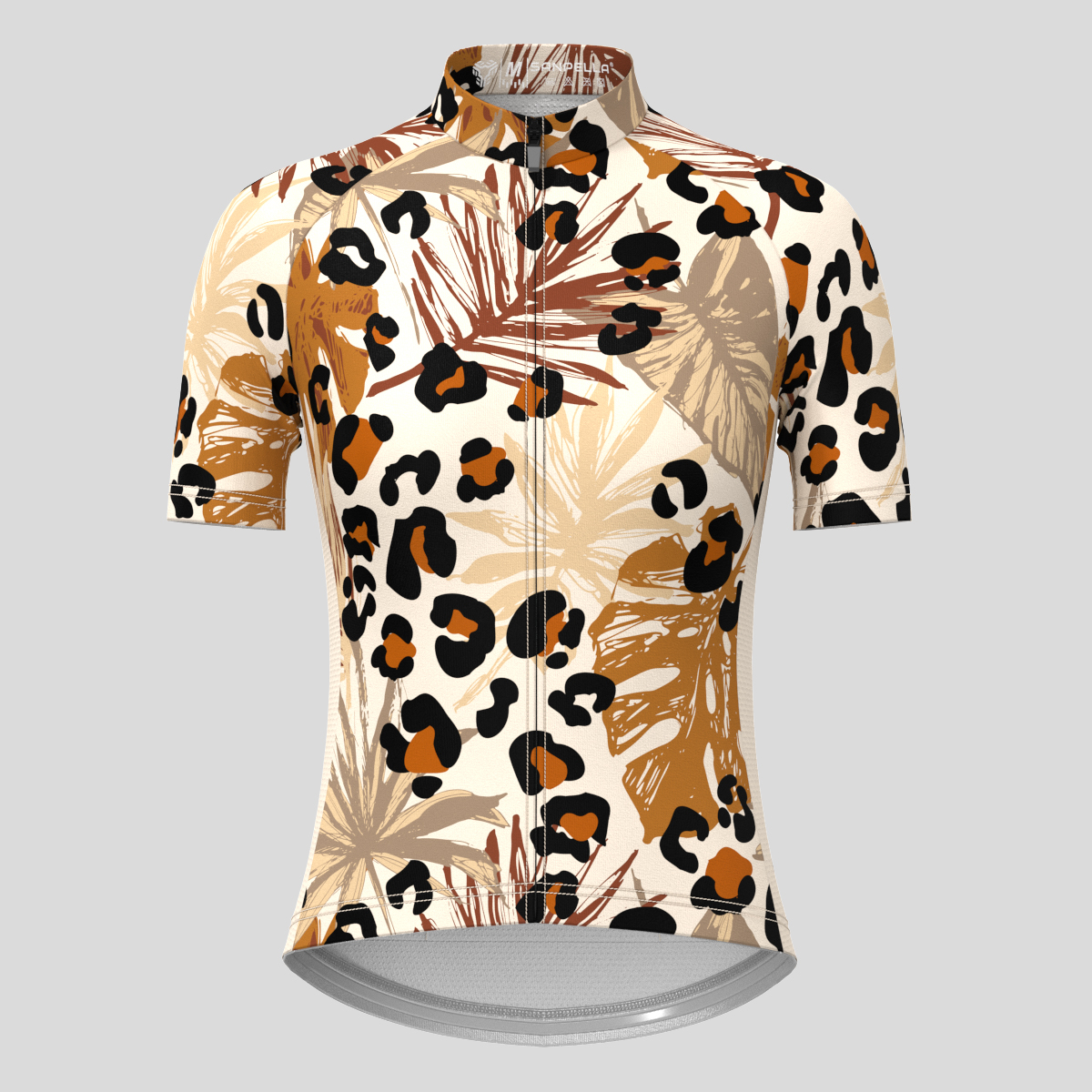 Abstract Tropical Leaves Leopard Spots Women's Cycling Jersey