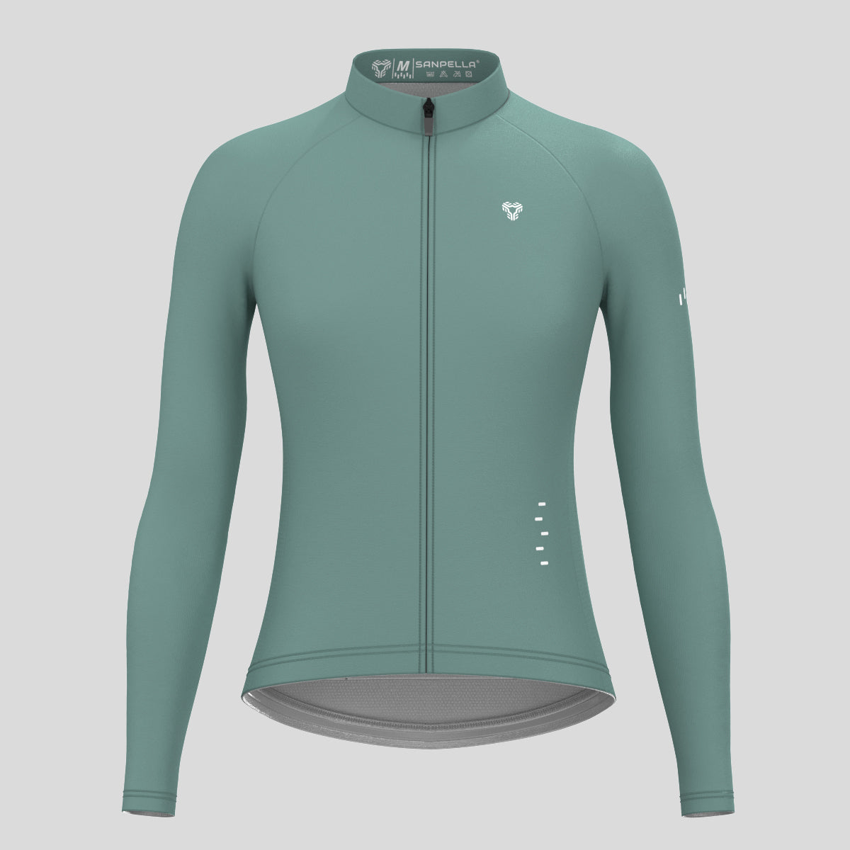 Women's Minimal Solid LS Cycling Jersey - Sage