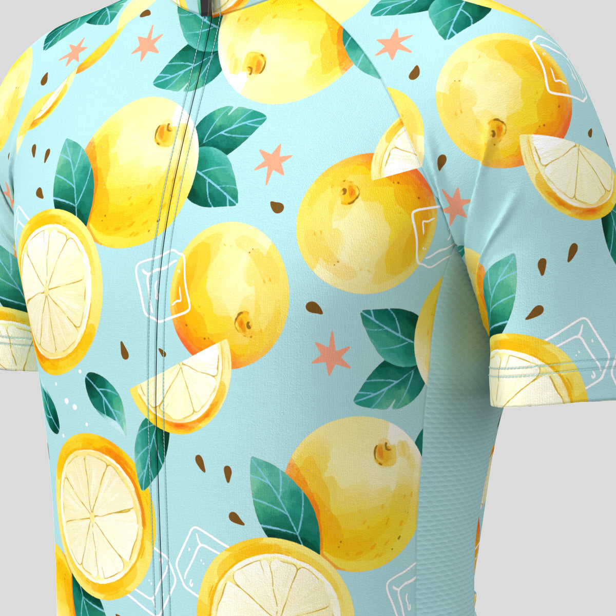 Classic Orange Men's Cycling Jersey - Blue