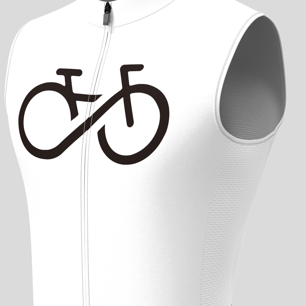 Men's Bike Forever Sleeveless Cycling Jersey - White