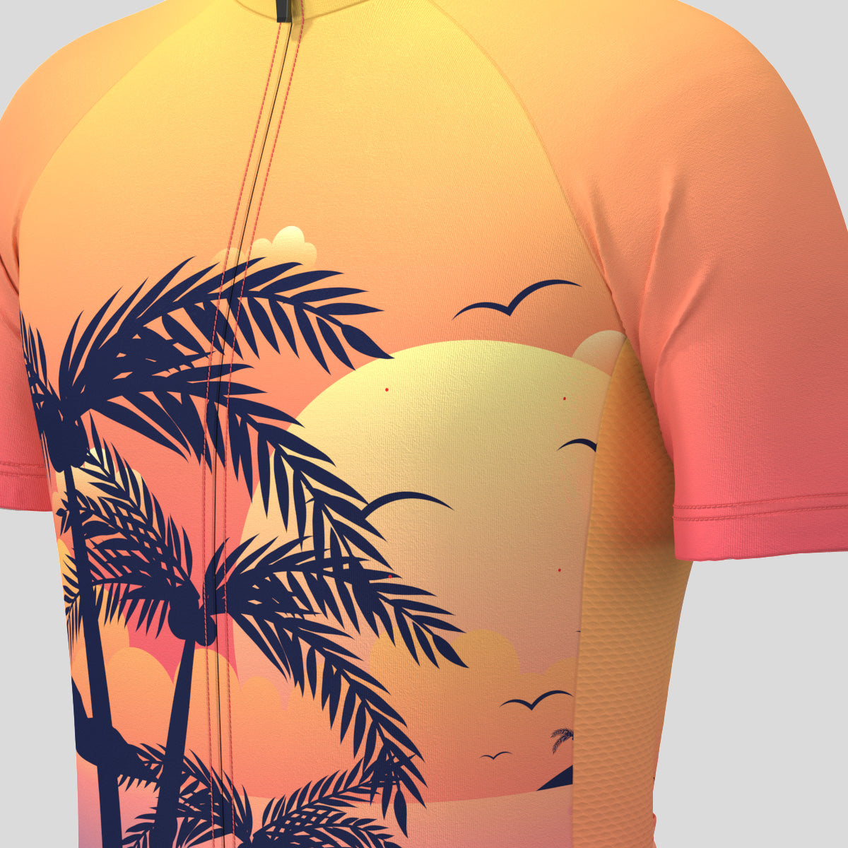 Hawaii Tropical plants Sunset Men's Cycling Jersey