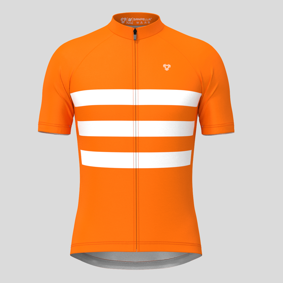 Men's Classic Stripes Cycling Jersey - Orange