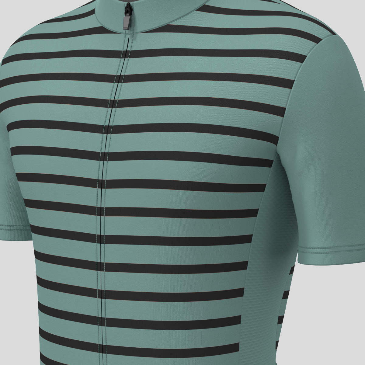 Minimal Stripes Men's Cycling Jersey - Sage