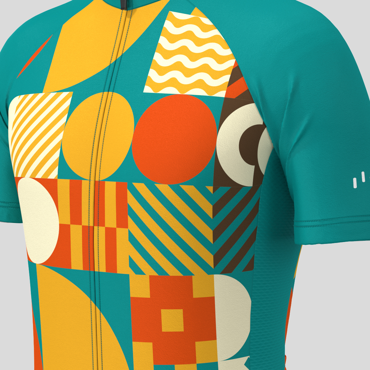 Abstract Bauhaus Men's Cycling Jersey - Green