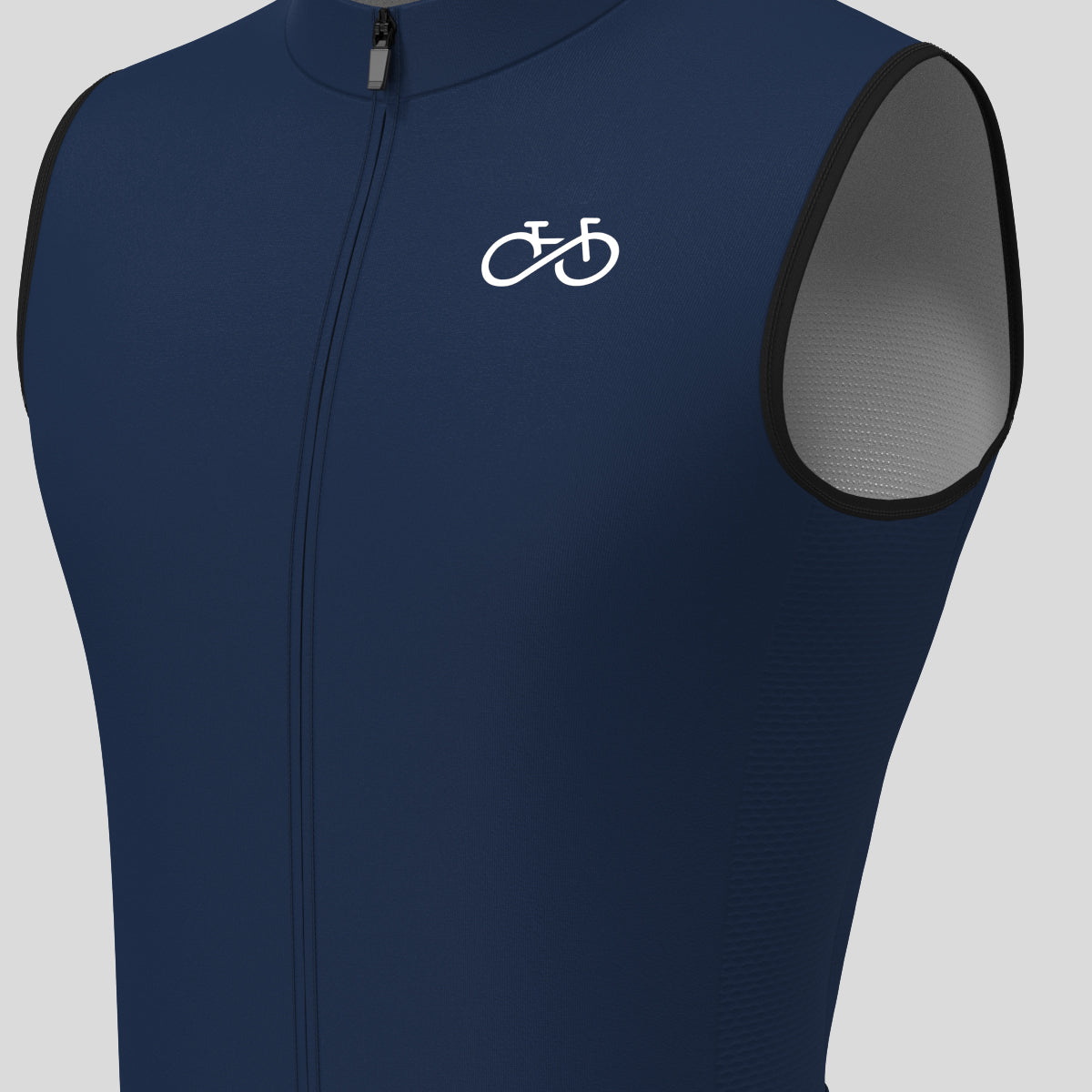 Men's Ride Forever Sleeveless Cycling Jersey Navy Sanpella.cc