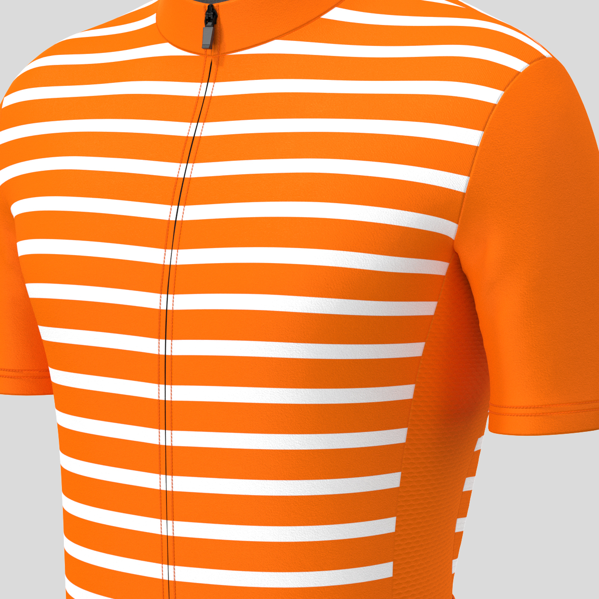 Minimal Stripes Men's Cycling Jersey - Orange