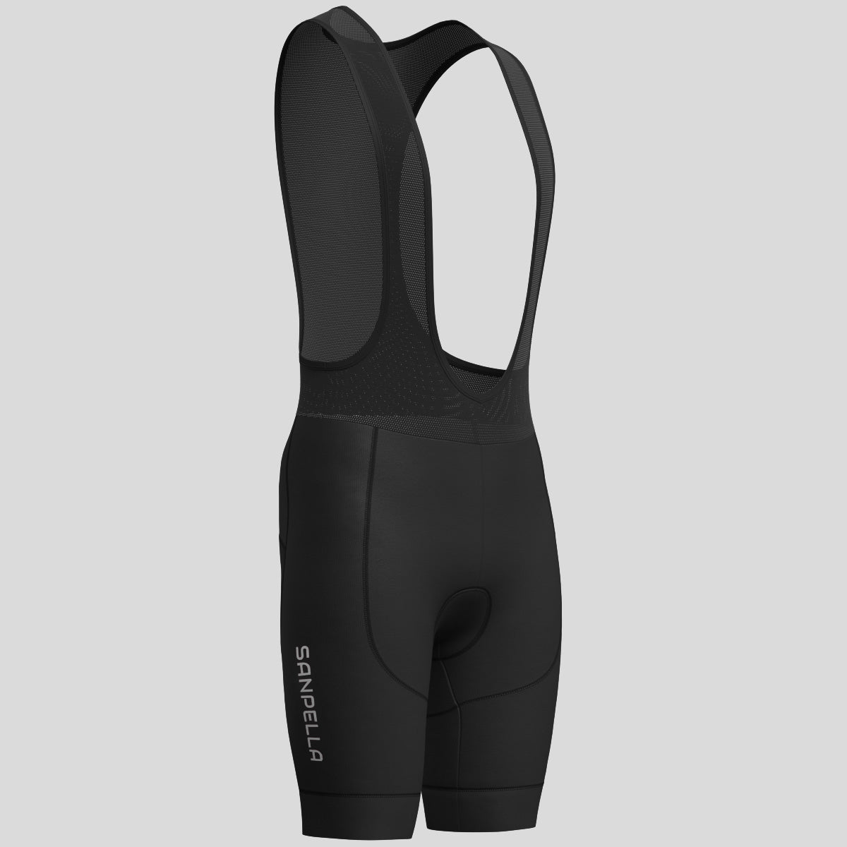 Minimal Solid Men's Bib Shorts - Black