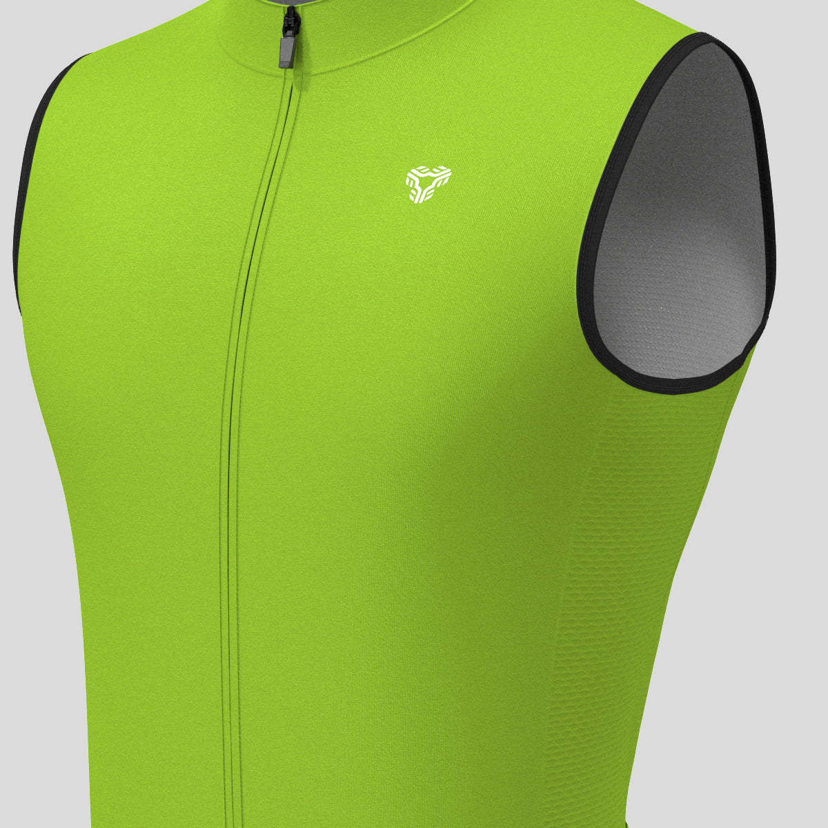 Men's Minimal Solid Sleeveless Cycling Jersey - Wasabi