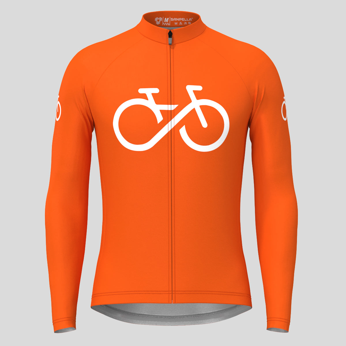 Bike Forever Men's LS Cycling Jersey - Tangerine