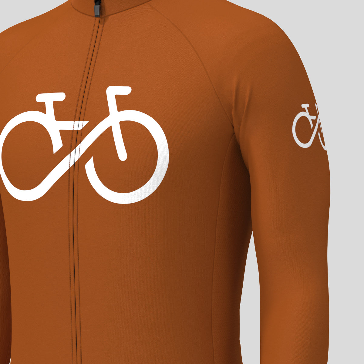 Bike Forever Men's LS Cycling Jersey - Caramel