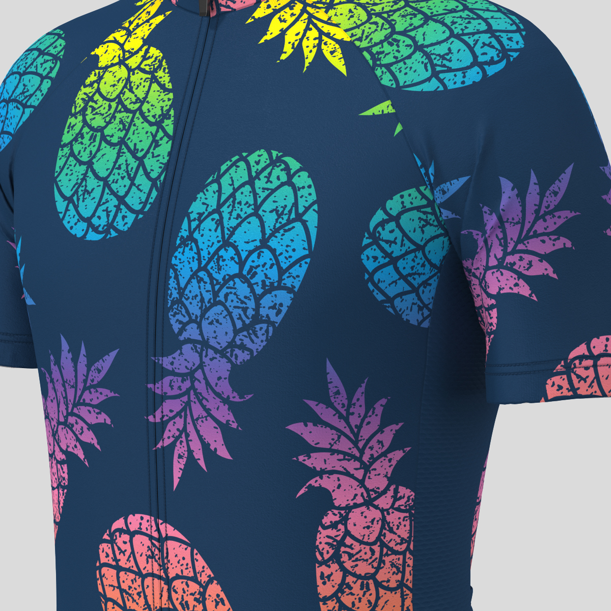 Men's Abstract Rainbow Pineapple Cycling Jersey
