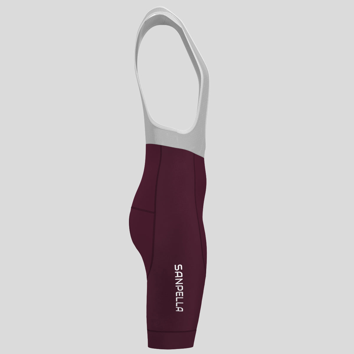 Minimal Solid Women's Bib Shorts - Burgundy