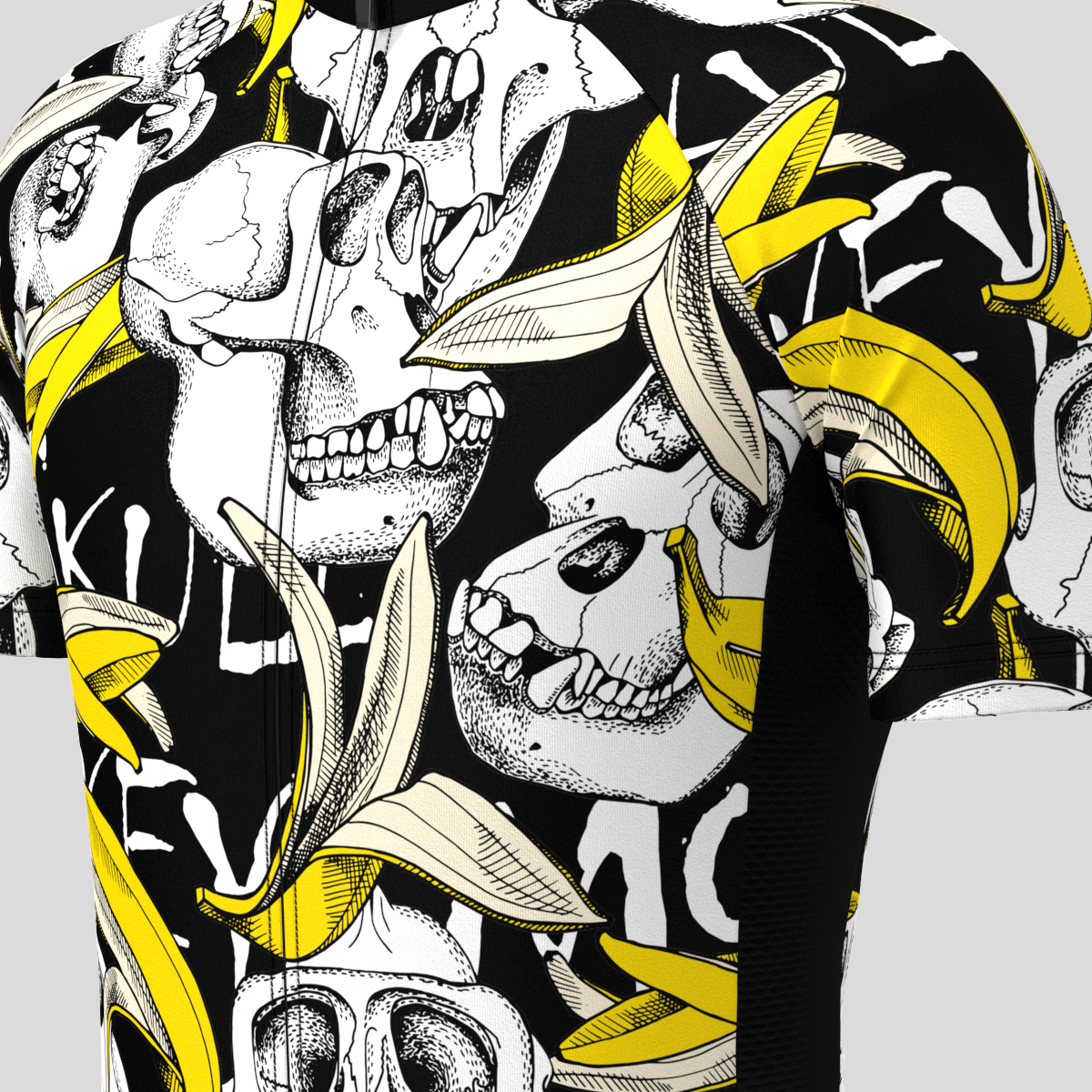 Skull Banana Skin Men's Cycling Jersey