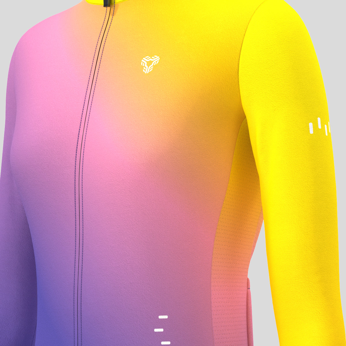 Women's Minimal Fade LS Cycling Jersey - Orange
