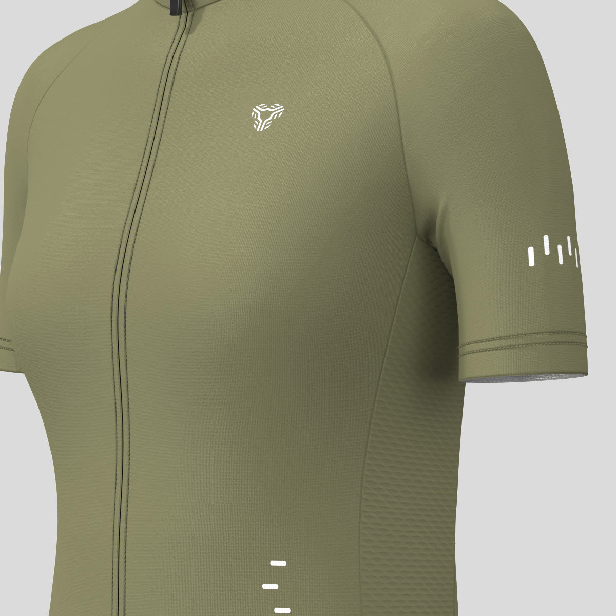 Minimal Solid Women's Cycling Jersey - Olive