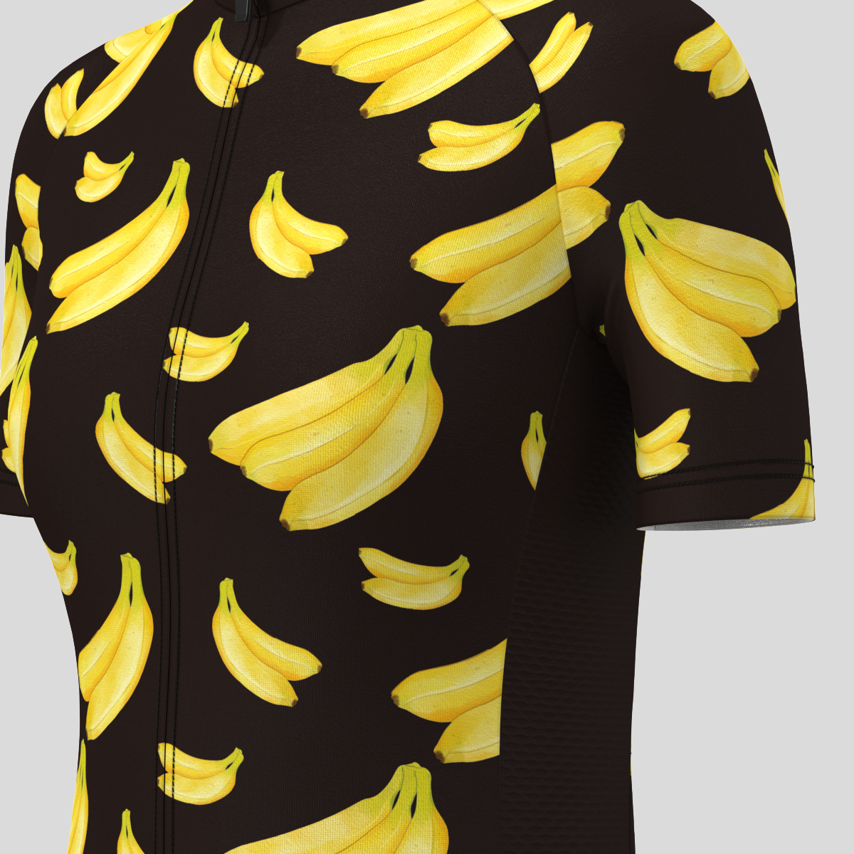 Women's Undress Me Banana Cycling Jersey - Black