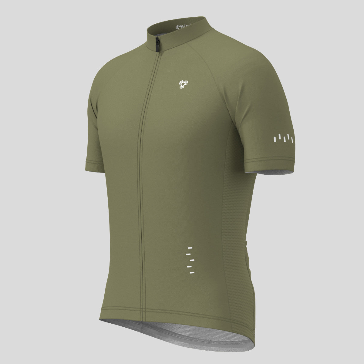 Men's Minimal Solid Cycling Jersey Olive Sanpella.cc