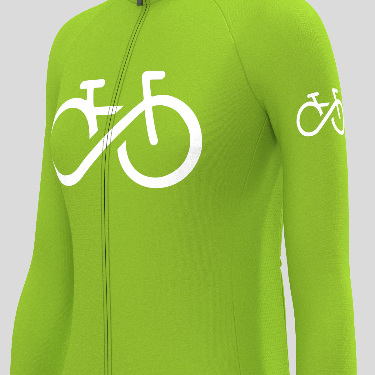 Bike Forever Women's LS Cycling Jersey - Wasabi