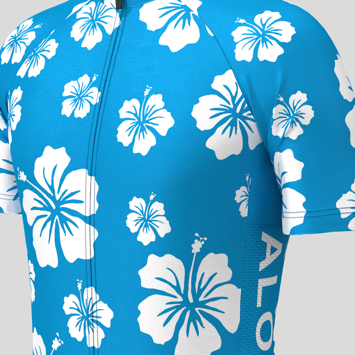Hawaii Floral Aloha Men's Cycling Jersey - Blue