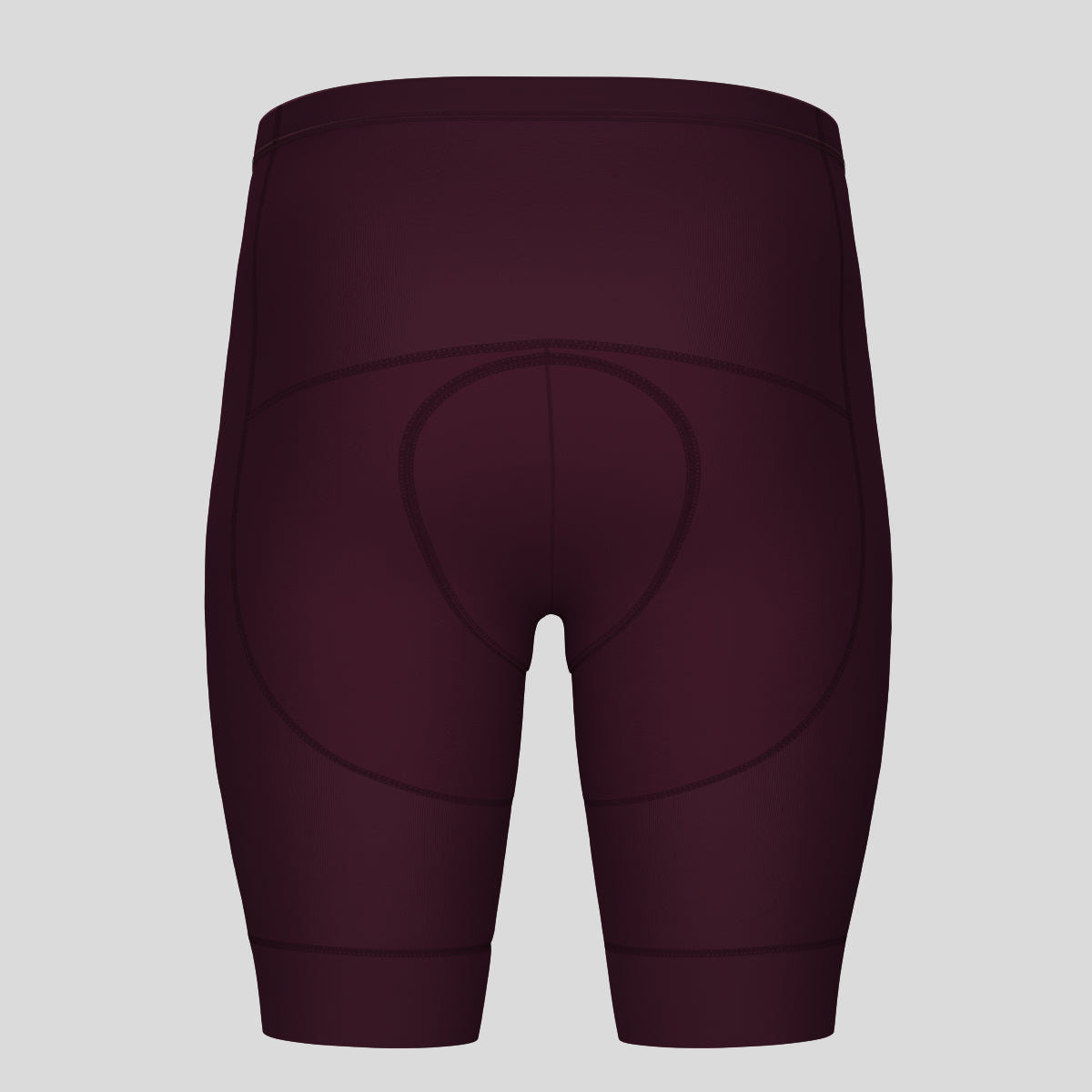Minimal Solid Men's Cycling Shorts - Burgundy
