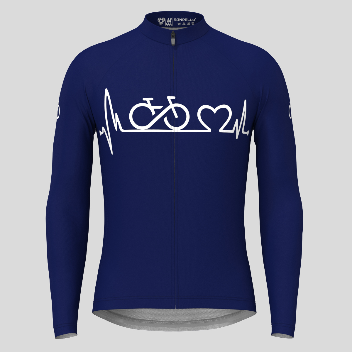 Bike Heartbeat Men's LS Cycling Jersey - Ink