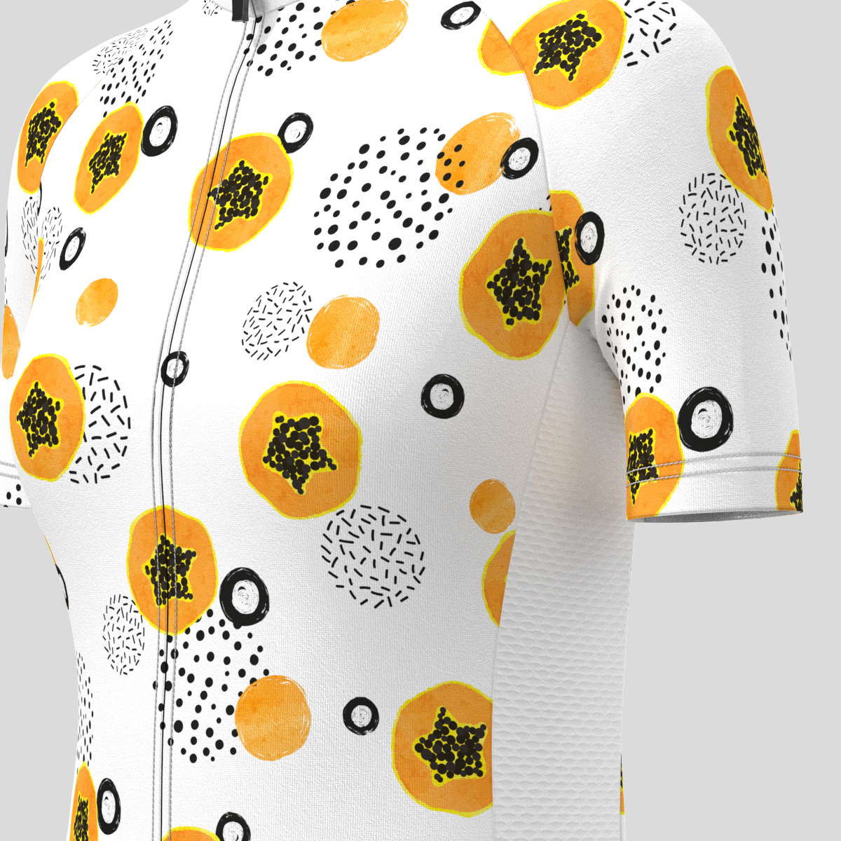 Papaya Fruit Slices Print Women's Cycling Jersey