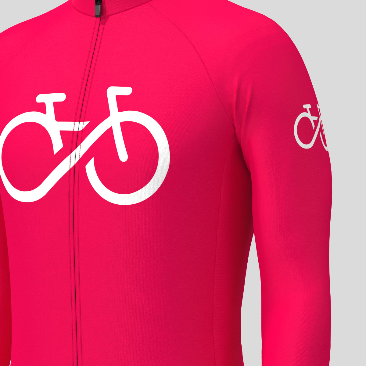 Bike Forever Men's LS Cycling Jersey - Jester Red