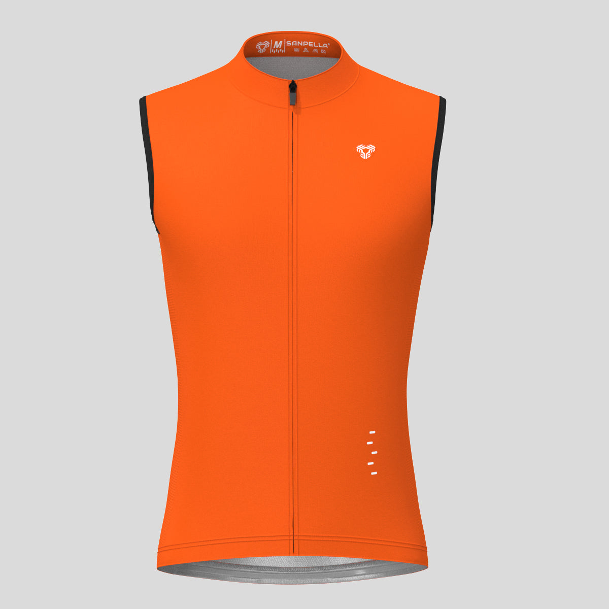 Men's Minimal Solid Sleeveless Cycling Jersey - Tangerine