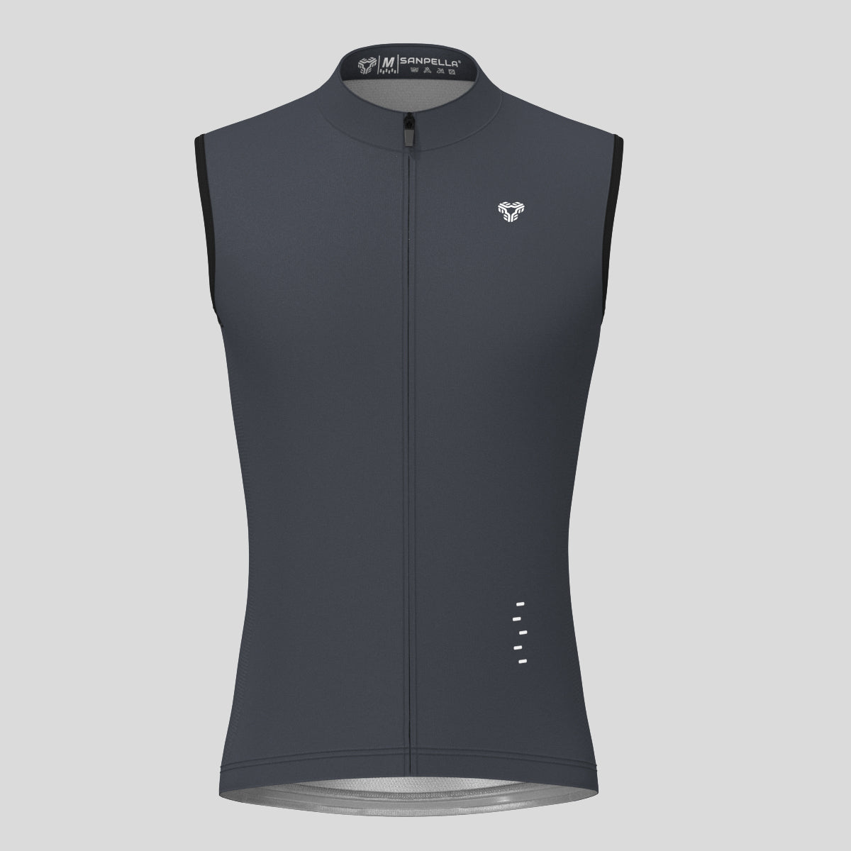 Men's Minimal Solid Sleeveless Cycling Jersey - Graphite